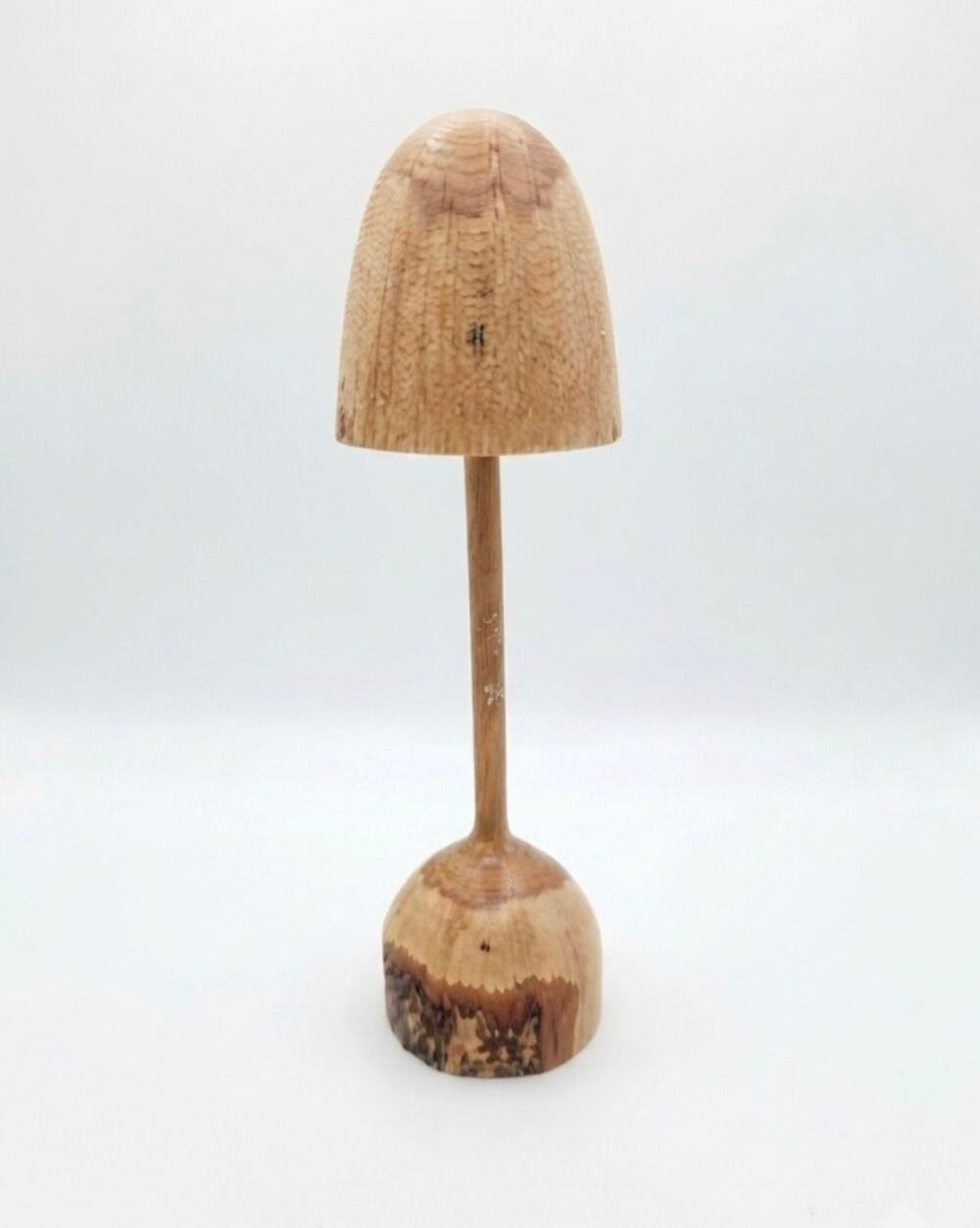 Artisan Folk Art Wood-Turned Decorative Mushroom Sculpture Sign Peter Guglielmo